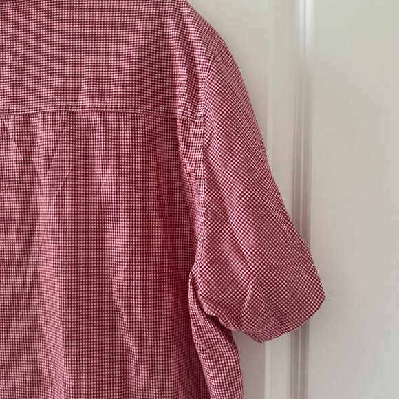 Vintage Quizz Red Gingham Button Up Shirt Women's Plus Size 22 Embroidered Stars - Picture 13 of 16